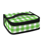 UFO Green And White Buffalo Check Print Small Lunch Bag