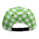 UFO Green And White Buffalo Check Print Snapback Cap