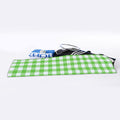 UFO Green And White Buffalo Check Print Sports Towel