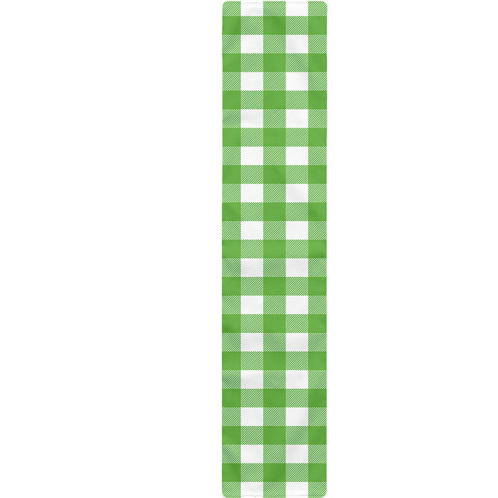 UFO Green And White Buffalo Check Print Table Runner