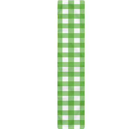UFO Green And White Buffalo Check Print Table Runner
