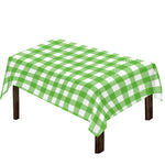 UFO Green And White Buffalo Check Print Tablecloth