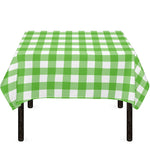 UFO Green And White Buffalo Check Print Tablecloth