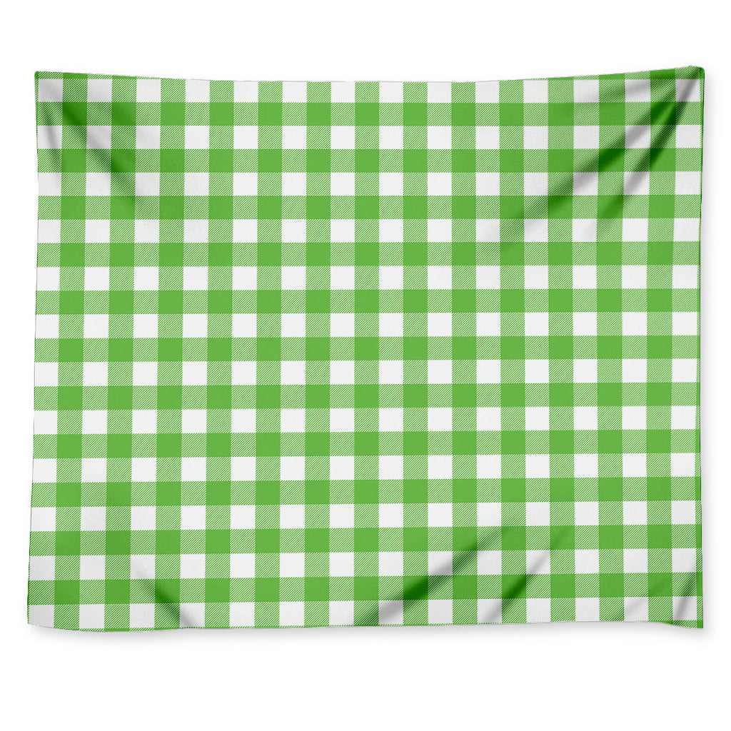 UFO Green And White Buffalo Check Print Tapestry
