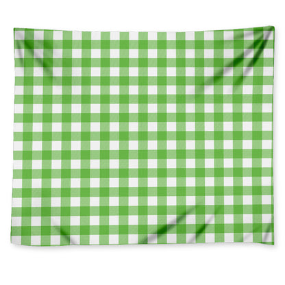 UFO Green And White Buffalo Check Print Tapestry