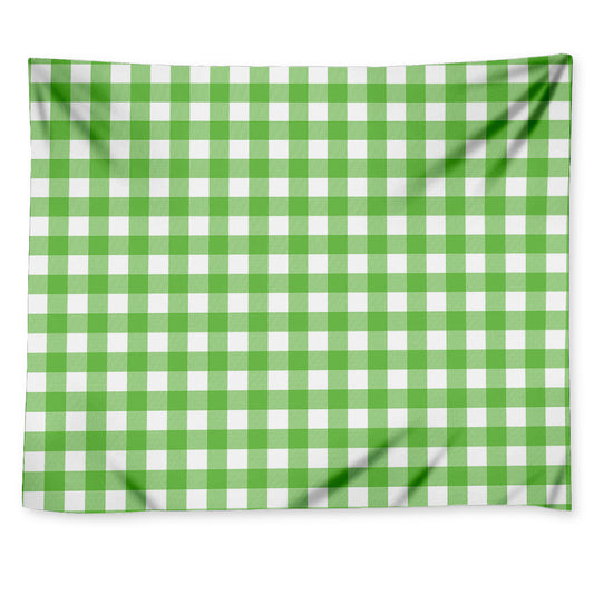 UFO Green And White Buffalo Check Print Tapestry