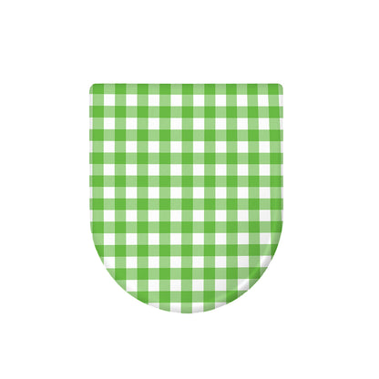 UFO Green And White Buffalo Check Print Toilet Lid Cover