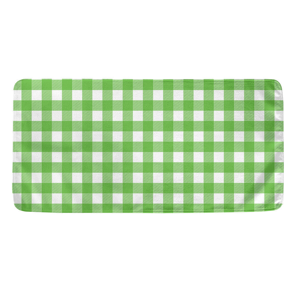 UFO Green And White Buffalo Check Print Towel