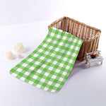 UFO Green And White Buffalo Check Print Towel
