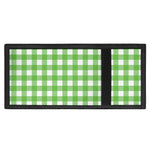 UFO Green And White Buffalo Check Print Trifold Wallet