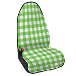 UFO Green And White Buffalo Check Print Waterproof Car Seat Cover