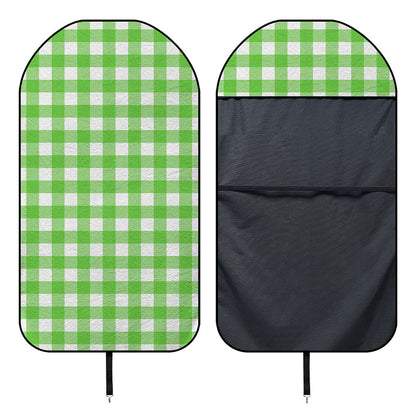 UFO Green And White Buffalo Check Print Waterproof Car Seat Cover