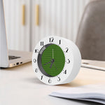 UFO Green Buffalo Plaid Print Alarm Clock