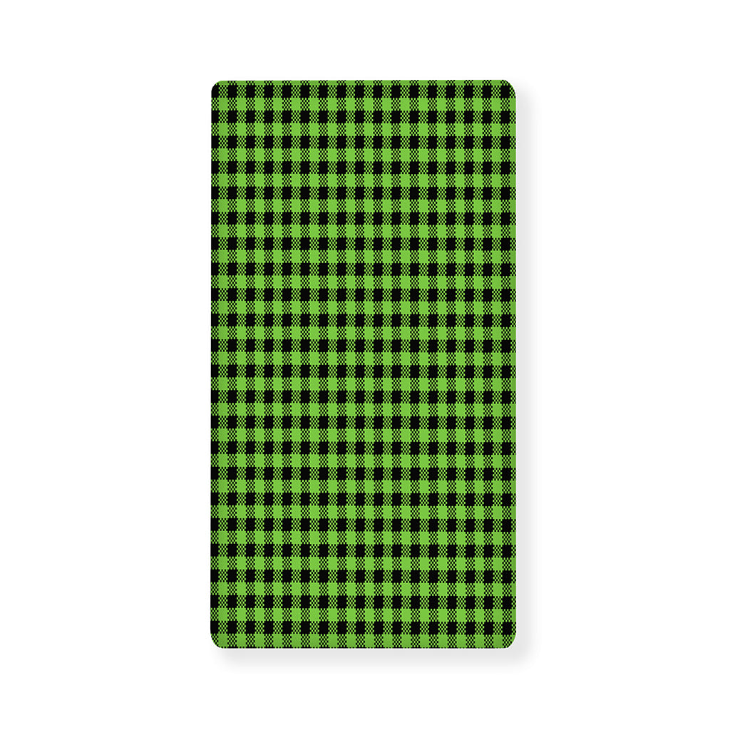 UFO Green Buffalo Plaid Print Baby Crib Sheet
