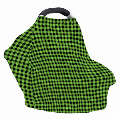 UFO Green Buffalo Plaid Print Baby Seat Cover