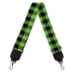 UFO Green Buffalo Plaid Print Bag Strap