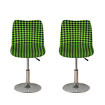 UFO Green Buffalo Plaid Print Bar Stool Covers