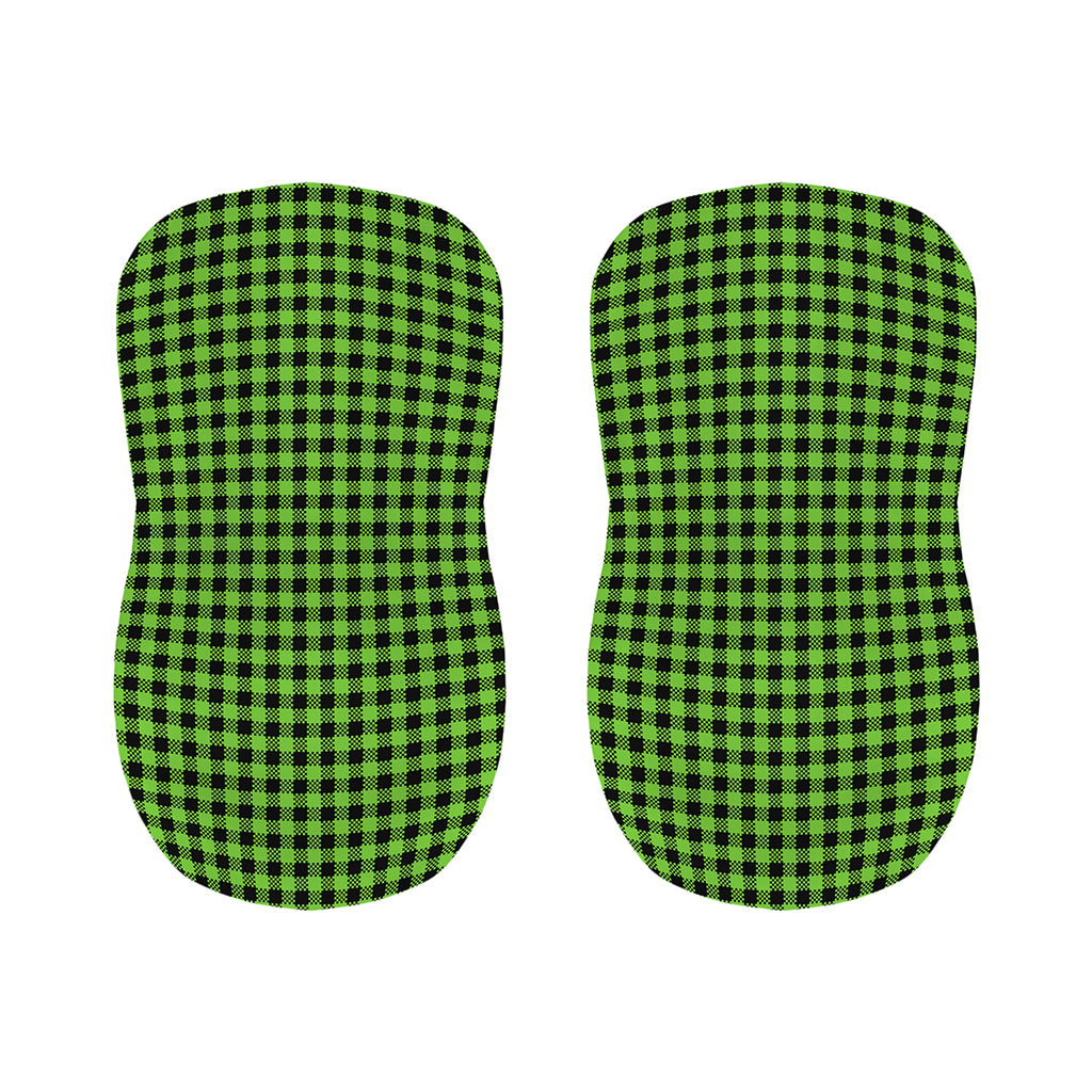 UFO Green Buffalo Plaid Print Bar Stool Covers
