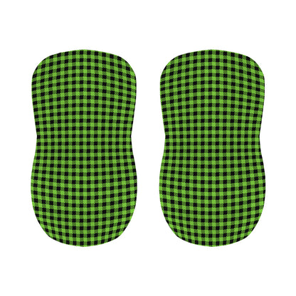 UFO Green Buffalo Plaid Print Bar Stool Covers