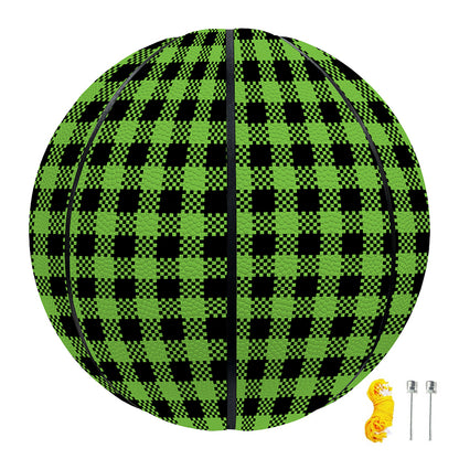UFO Green Buffalo Plaid Print Basketball