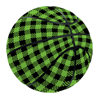 UFO Green Buffalo Plaid Print Basketball