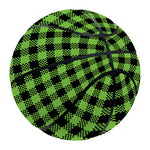 UFO Green Buffalo Plaid Print Basketball