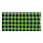 UFO Green Buffalo Plaid Print Beach Towel