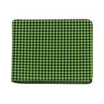 UFO Green Buffalo Plaid Print Bifold Wallet