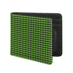 UFO Green Buffalo Plaid Print Bifold Wallet