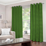 UFO Green Buffalo Plaid Print Blackout Grommet Curtains