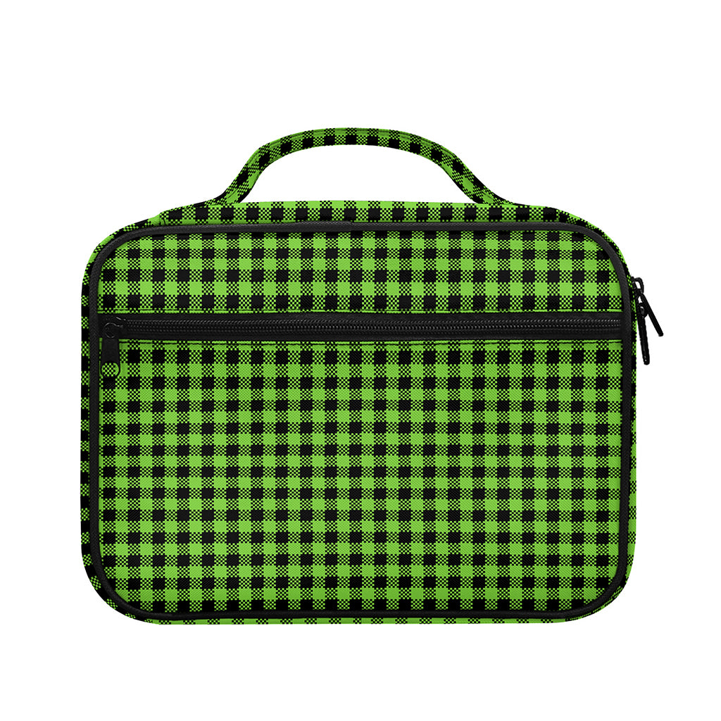 UFO Green Buffalo Plaid Print Briefcase Bible Bag
