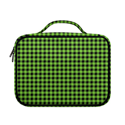 UFO Green Buffalo Plaid Print Briefcase Bible Bag