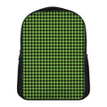 UFO Green Buffalo Plaid Print Casual Backpack