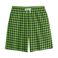 UFO Green Buffalo Plaid Print Cotton Shorts