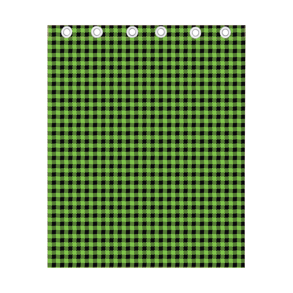 UFO Green Buffalo Plaid Print Curtain