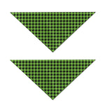 UFO Green Buffalo Plaid Print Dog Bandana