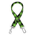 UFO Green Buffalo Plaid Print Dog Seat Belt