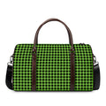 UFO Green Buffalo Plaid Print Duffel Bag