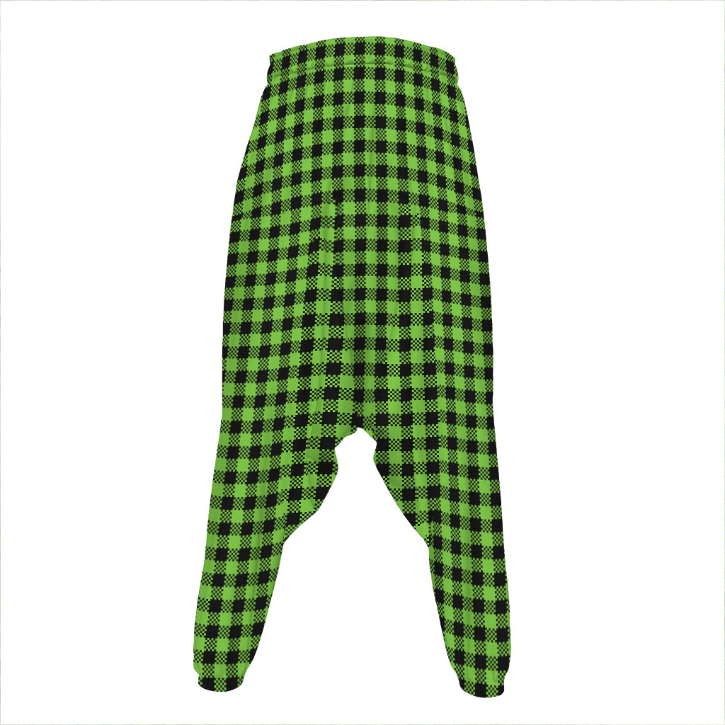 UFO Green Buffalo Plaid Print Hammer Pants