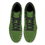 UFO Green Buffalo Plaid Print High Top Leather Sneakers