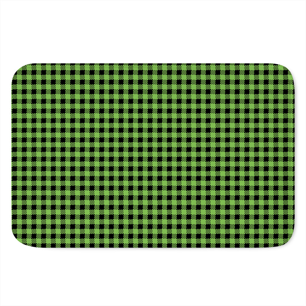 UFO Green Buffalo Plaid Print Indoor Door Mat