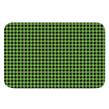 UFO Green Buffalo Plaid Print Indoor Door Mat