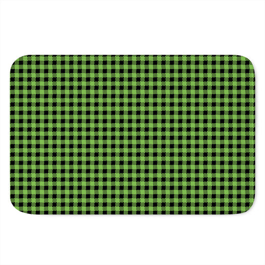 UFO Green Buffalo Plaid Print Indoor Door Mat