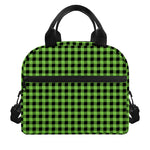 UFO Green Buffalo Plaid Print Insulated Lunch Bag