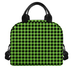 UFO Green Buffalo Plaid Print Insulated Lunch Bag