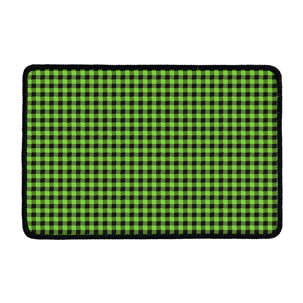 UFO Green Buffalo Plaid Print Kitchen Mat
