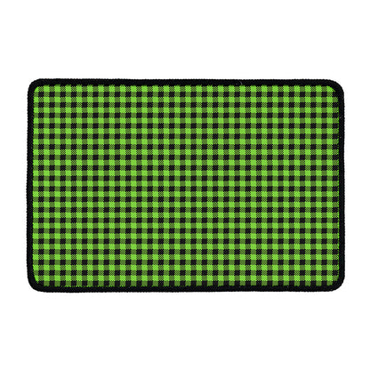 UFO Green Buffalo Plaid Print Kitchen Mat