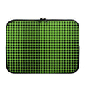 UFO Green Buffalo Plaid Print Laptop Sleeve