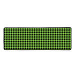 UFO Green Buffalo Plaid Print Long Kitchen Mat