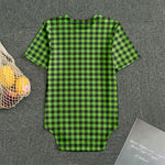 UFO Green Buffalo Plaid Print Men's Bodysuit